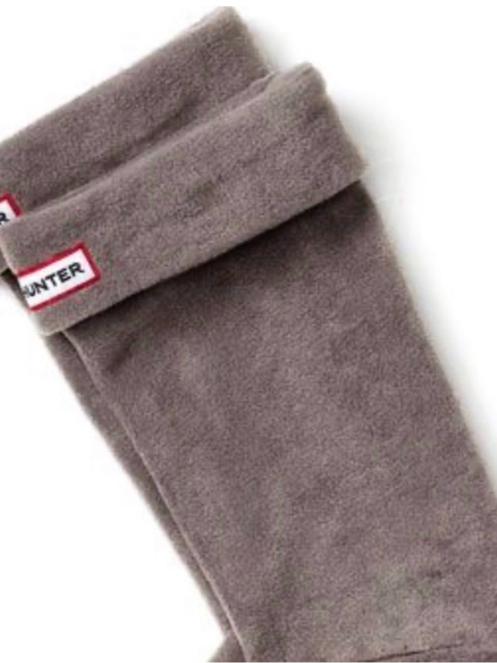 Hunter Grey Fold-Over Fleece Boot Liners